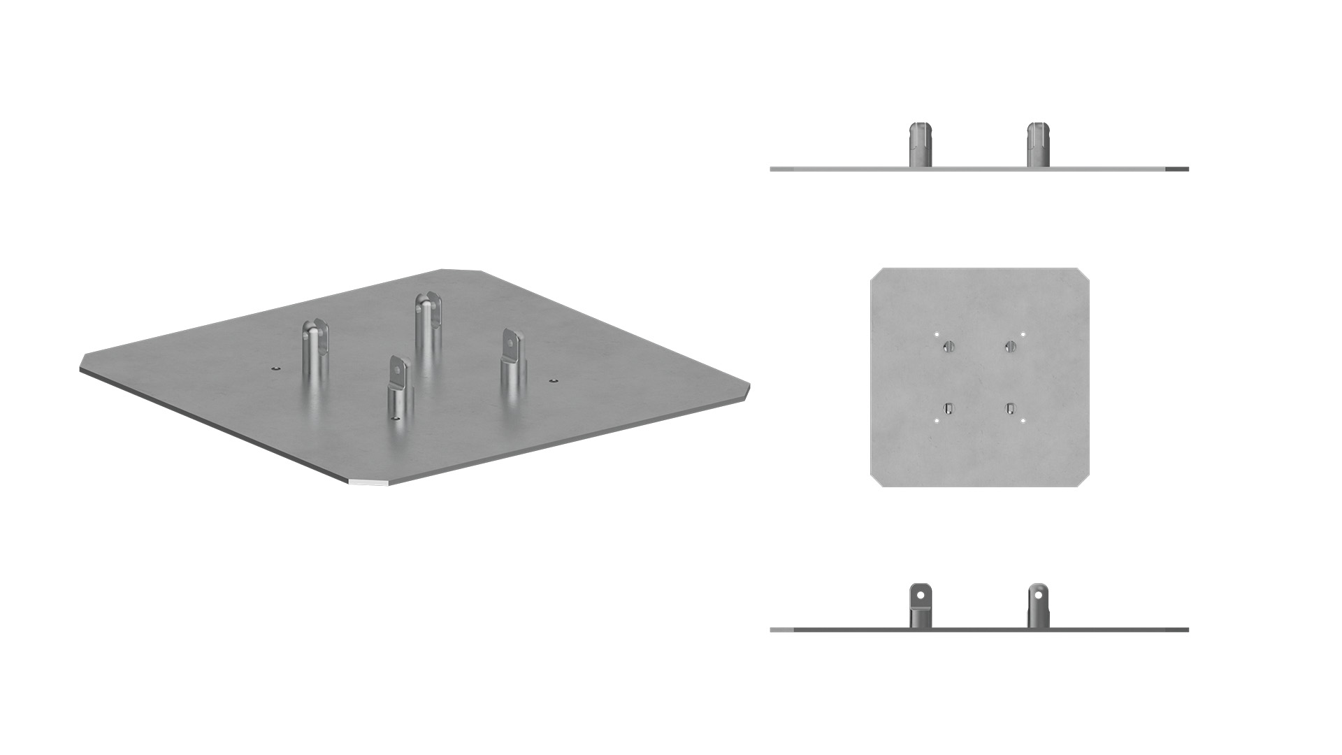 Base plate 3636 forked for 1212 trusses