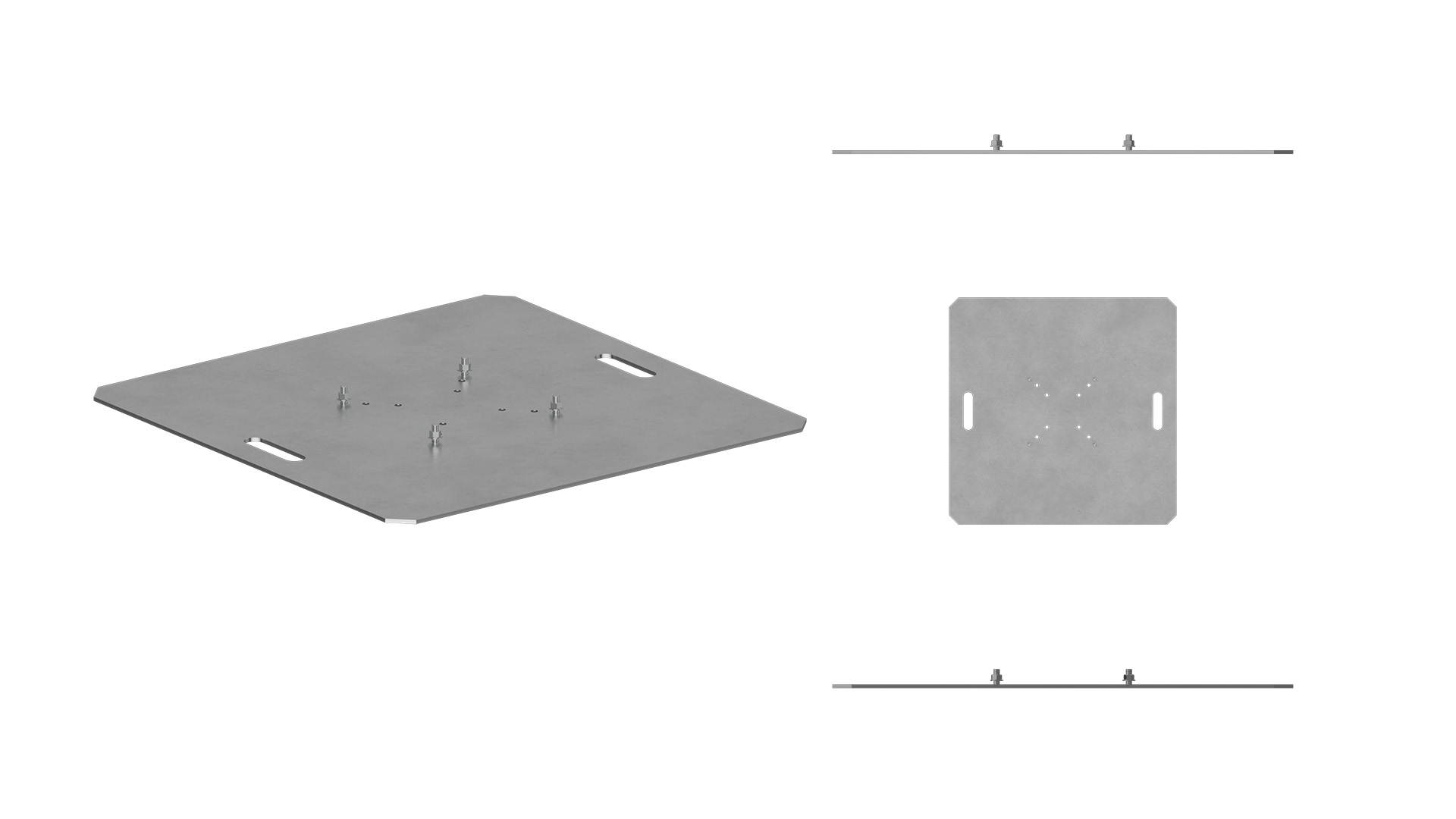 Base plate 4848 plated for 1616 trusses