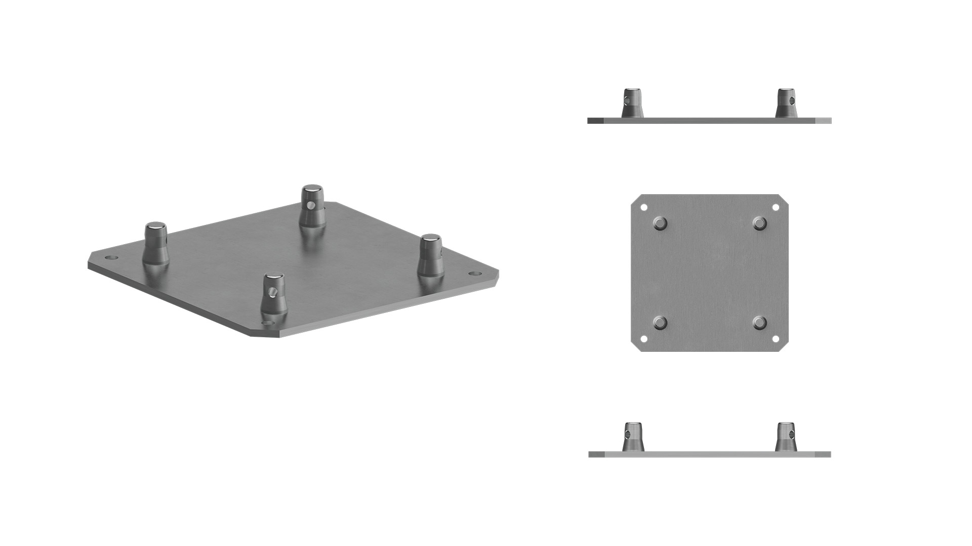 Base plate M3030 for conical trusses